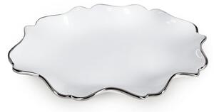 Dekorstudio Dekoratívna misa AUREN 30x21 cm - biela
