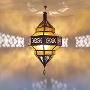 Orientálna závesná lampa Maha žltá