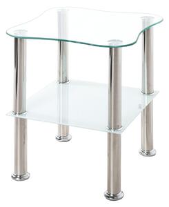 Prístavný stolík KLECKS kov/sklo