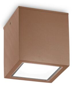 Ideal Lux - Vonkajšie bodové svietidlo TECHO 1xGU10/20W/230V 9x9 cm IP54 hnedé