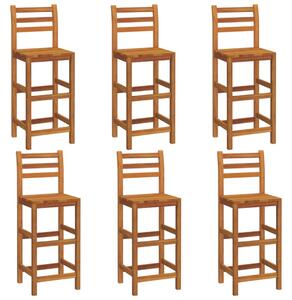 Barové stoličky 6 ks, akáciový masív