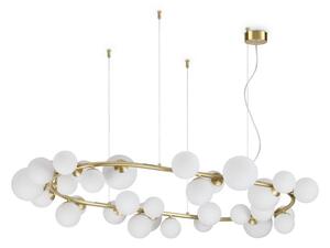 Ideal Lux - LED luster na lankách PERLAGE 30xG9/3W/230V 143 cm zlatá/biela