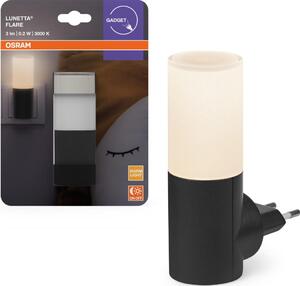 Osram - LED nočné svetlo LUNETTA LED/0,2W/230V s automatickým senzorom súmraku, čierne