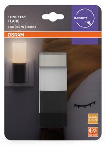 Osram - LED nočné svetlo LUNETTA LED/0,2W/230V s automatickým senzorom súmraku, čierne