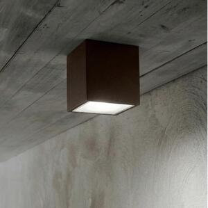 Ideal Lux - Vonkajšie bodové svietidlo TECHO 1xGU10/20W/230V 9x9 cm IP54 hnedé