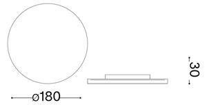 Ideal Lux - LED vonkajšie nástenné svietidlo PUNTO LED/9W/230V CRI, pr. 18 cm, IP54, antracit