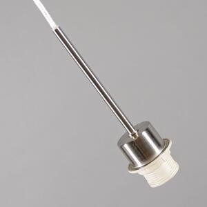 Moderné závesné svietidlo oceľové s tienidlom 45cm biele - Combi 1
