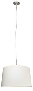 Moderné závesné svietidlo oceľové s tienidlom 45cm biele - Combi 1