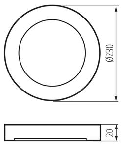 Kanlux 24608 - LED stropné/podhľadové svietidlo 2v1 ERGA LED/17W/230V 3000/4000/6500K biela