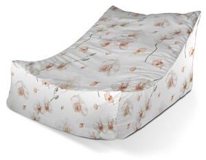 Sablio Sedací vak Lounge Biela orchidea - 80 x 95 x 50 cm