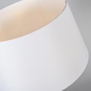 Stolová lampa oceľová s tienidlom biela 35 cm nastaviteľná - Parte