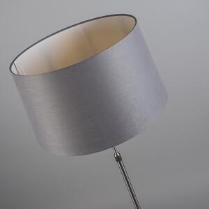 Stojacia lampa oceľová s tienidlom sivá 45 cm nastaviteľná - Parte