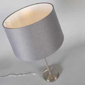 Stolová lampa oceľová s tienidlom sivá 35 cm nastaviteľná - Parte