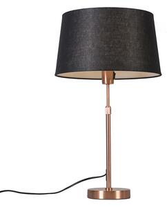 Stolová lampa medená s čiernym tienidlom nastaviteľná 35 cm - Parte