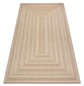 FLAT 48962265 Sisalový koberec Geometrický - prírodná béžová farba slamy