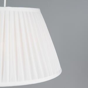 Retro závesná lampa krémová 25 cm - Plisse