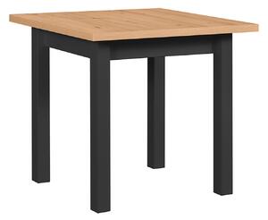 Rozkladací jedálenský stôl Mixi 8 80-160x80 - wotan / čierna