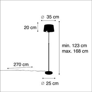 Stojacia lampa čierna s čiernym tienidlom nastaviteľná 35 cm - Parte