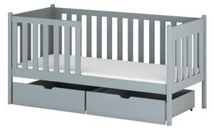 Detská posteľ s úložným priestorom KYRIA - 90x200, šedá