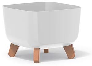 Prosperplast plastový kvetináč Gracia Square white Ø 24 cm