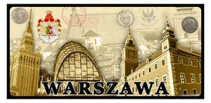 Mesto Warszawa - ceduľa 30cm x 20cm Plechová tabuľa