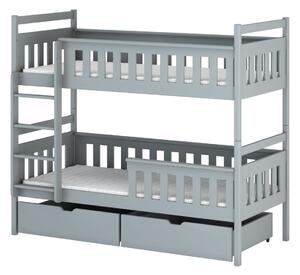 Detská posteľ so šuplíkmi ANDREA - 80x160, šedá