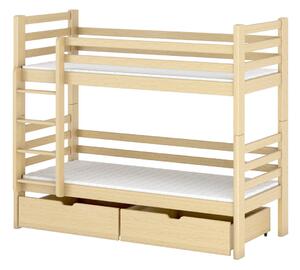 Poschodová posteľ do detskej izby KAJA - 80x160, borovica