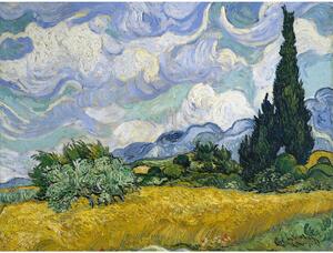 Reprodukcia obrazu Vincent van Gogh - Wheat Field with Cypresses, 60 x 45 cm