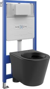 Mexen Fenix Slim, podomietkový modul a závesné WC Rico, čierna matná, 6103372XX85
