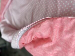 Ervi bavlnené obliečky obojstranné - bodky na ružovom/ružové
