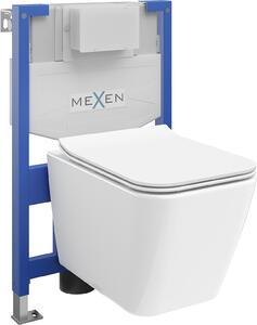 Mexen Fenix XS-F, podomietkový modul a závesné WC Cube s pomaly padajúcim sedátkom, biela, 68030924000