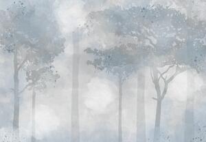 Fototapeta - stromy v hmle (147x102 cm)