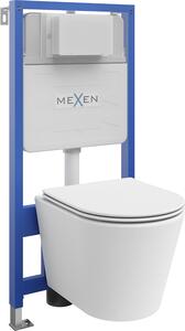 Mexen Fenix Slim, podomietkový modul a závesné WC Rico so sedátkom s pomalým dopadom, biela matná, 61030724001