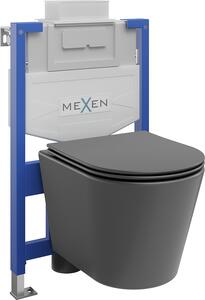 Mexen Fenix XS-U, podomietkový modul a závesné WC Rico so sedátkom s pomalým dopadom, tmavá šedá matná, 68530724071