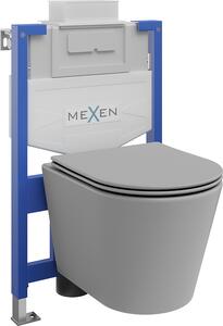 Mexen Fenix XS-U, podomietkový modul a závesné WC Rico so sedátkom s pomalým dopadom, svetlá šedá matná, 68530724061