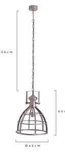 MUZZA Stropná lampa lorento Ø 42 cm matne strieborná