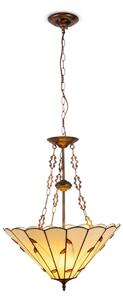 Brilagi - Tiffany vitrážový luster na reťazi FOLIA 3xE27/60W/230V priemer 50 cm
