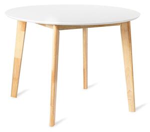 Jedálenský stôl s okrúhlou bielou doskou Essentials Vojens, ⌀ 105 cm