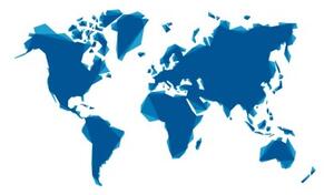 Tapeta modrá abstraktná mapa sveta - 300x200