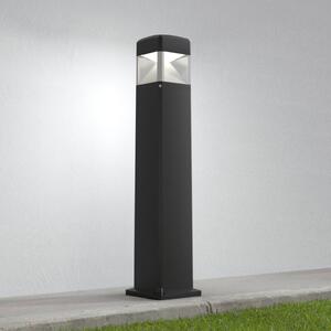 LED chodníková lampa Elisa 800, čierna, číra 10 W, Čierna, Plast, Moderný, Osvetlenie príjazdovej cesty