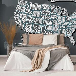 Tapeta moderná mapa USA - 300x200