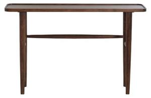 Hnedý konzolový stolík z masívu akácie 30x120 cm Qiano – Light & Living