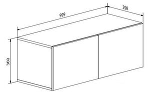 TV STOLÍK ELEGANTE 100 LED BETON