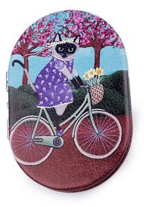 Vreckové zrkadlo s mačkou na bicykli - 4 varianty Barva: šedá kočka