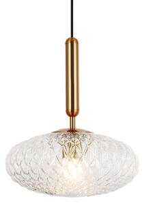 Závesná lampa Ester zo skla, priehľadná