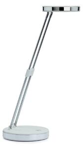 LED stolová lampa MAULpuck, teleskopické rameno, biela