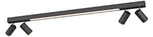 Stropné svietidlo LED PURE Lines, 120 cm, antracit, diaľkové ovládanie