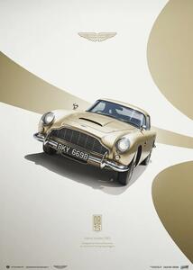 Umelecká tlač Aston Martin DB5 1964 Golden - Classic Car Series - Aston Martin Poster