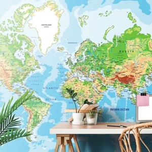 Tapeta klasická mapa sveta - 150x100