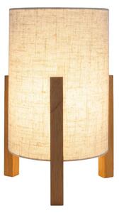 Stolová lampa 3193, drevo, ľanový textil, výška 32 cm